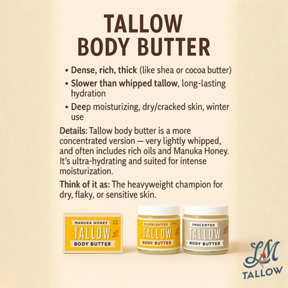 Original Tallow Body Butter – Unscented Grass-Fed Beef Tallow Moisturizer | Lady May