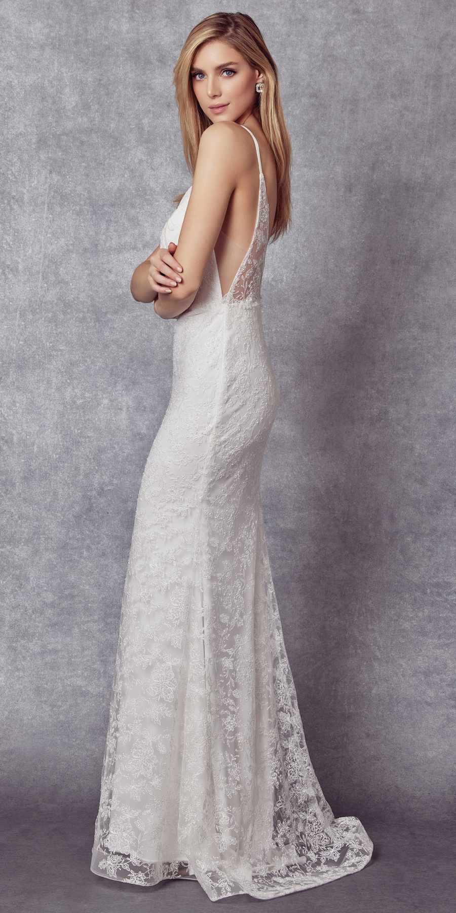Juliet 272 Embroidered Lace With Stone Accents Fitted Dress by DiscountDressShop