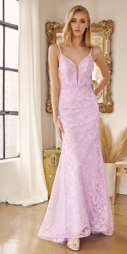 Juliet 272 Embroidered Lace With Stone Accents Fitted Dress by DiscountDressShop