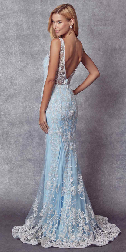 Juliet 277 Fancy Glitter Design Tulle Mermaid Dress by DiscountDressShop
