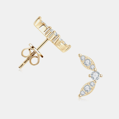 Sparkala™ Platinum-Plated Pure Sterling Silver Stud Earrings by Sparkala