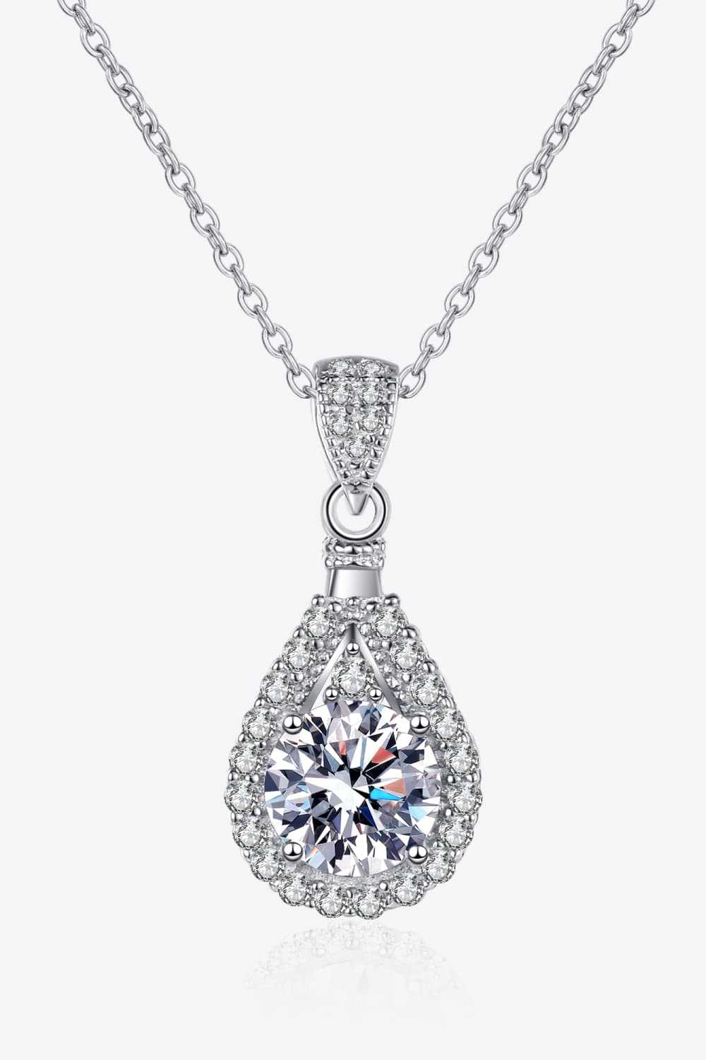 2 Carat Flawless Sparkala™ Teardrop Pendant Necklace in Fine Sterling Silver by Sparkala