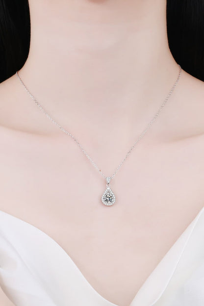 2 Carat Flawless Sparkala™ Teardrop Pendant Necklace in Fine Sterling Silver by Sparkala