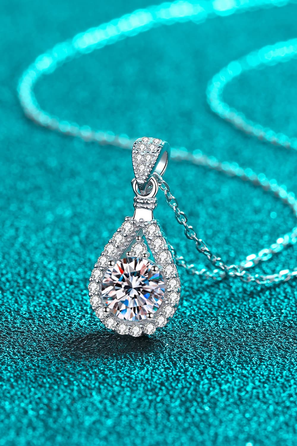 2 Carat Flawless Sparkala™ Teardrop Pendant Necklace in Fine Sterling Silver by Sparkala
