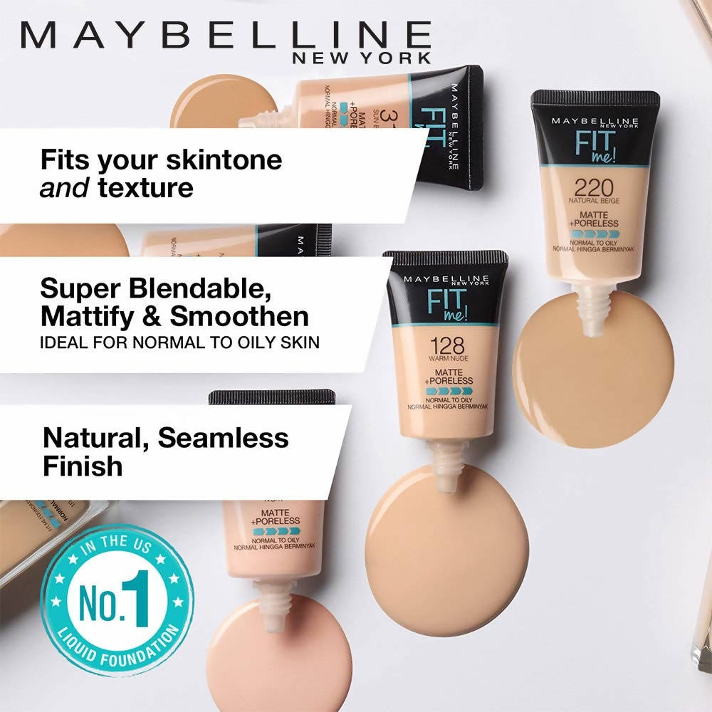 Maybelline New York Fit Me Matte + Poreless Liquid Foundation Tube -115 Ivory (18 Ml) by Dista