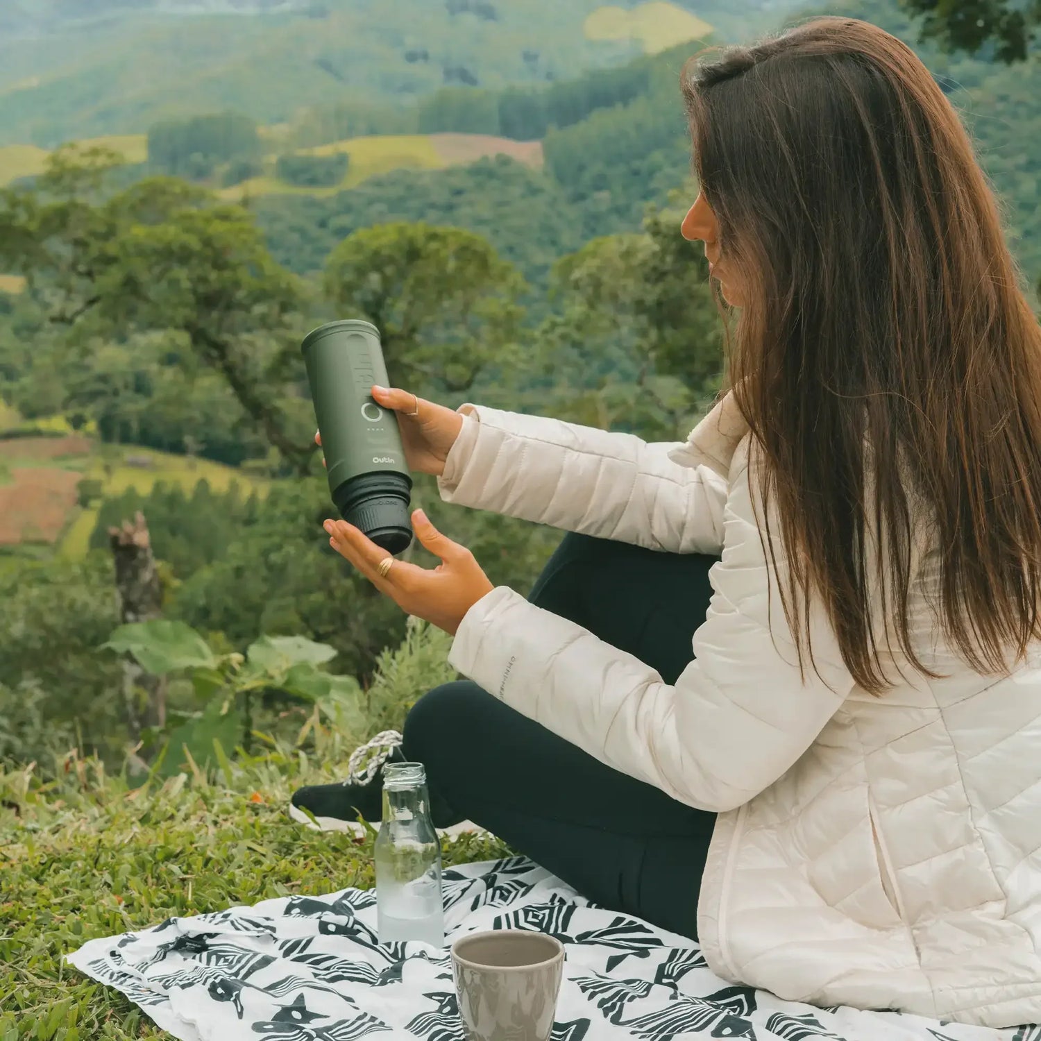 Nano Portable Espresso Machine (Forest Green) by OutIn