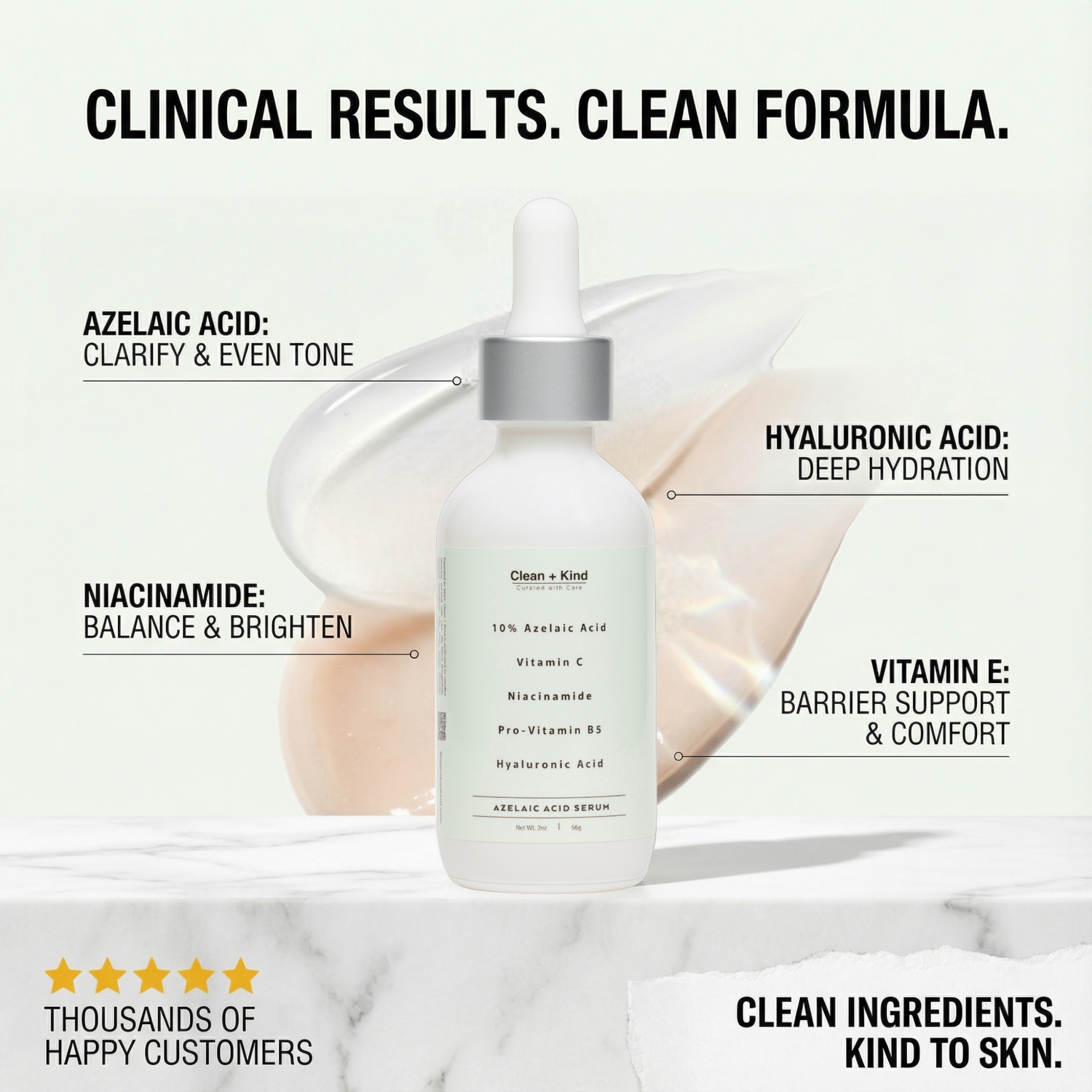 Azelaic Face Serum by Clean + Kind