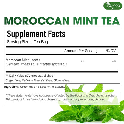 Premium Moroccan Mint Green Tea | Traditional Green Tea with Spearmint – Premium Quality Herbal Blend. by FreshDrinkUS - Natural and Premium Herbal Tea