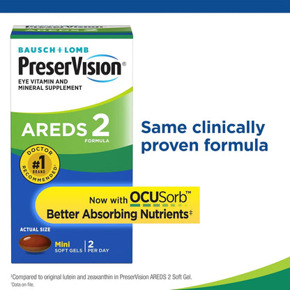 PreserVision AREDS 2 - 210 count Soft Gels - Eye Vitamin &amp; Mineral Supplement - EXP 08/2027 by BalanceX