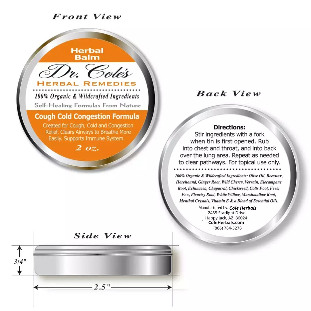 26 - Dr. Cole’s Organic Cough Cold Congestion Relief Balm by COLEHERBALS LLC