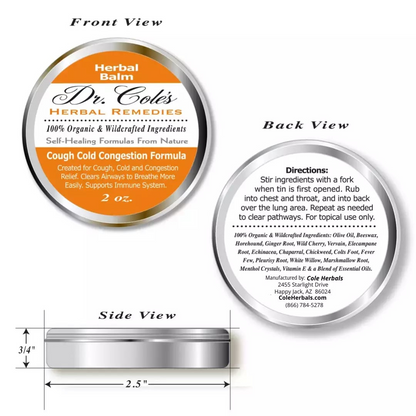 26 - Dr. Cole’s Organic Cough Cold Congestion Relief Balm by COLEHERBALS LLC
