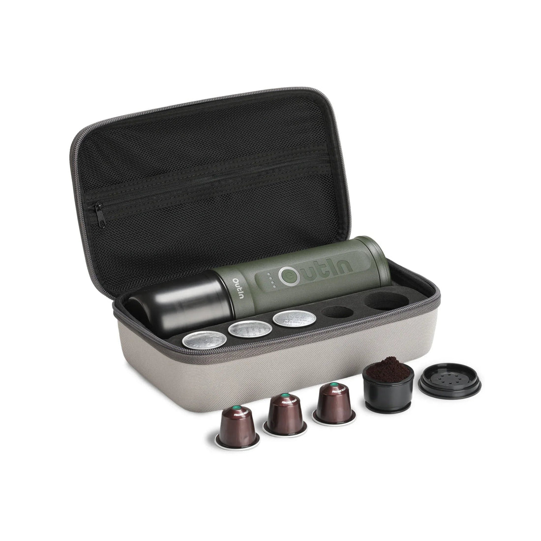 Traveler Espresso Gift Set (Forest Green) by OutIn