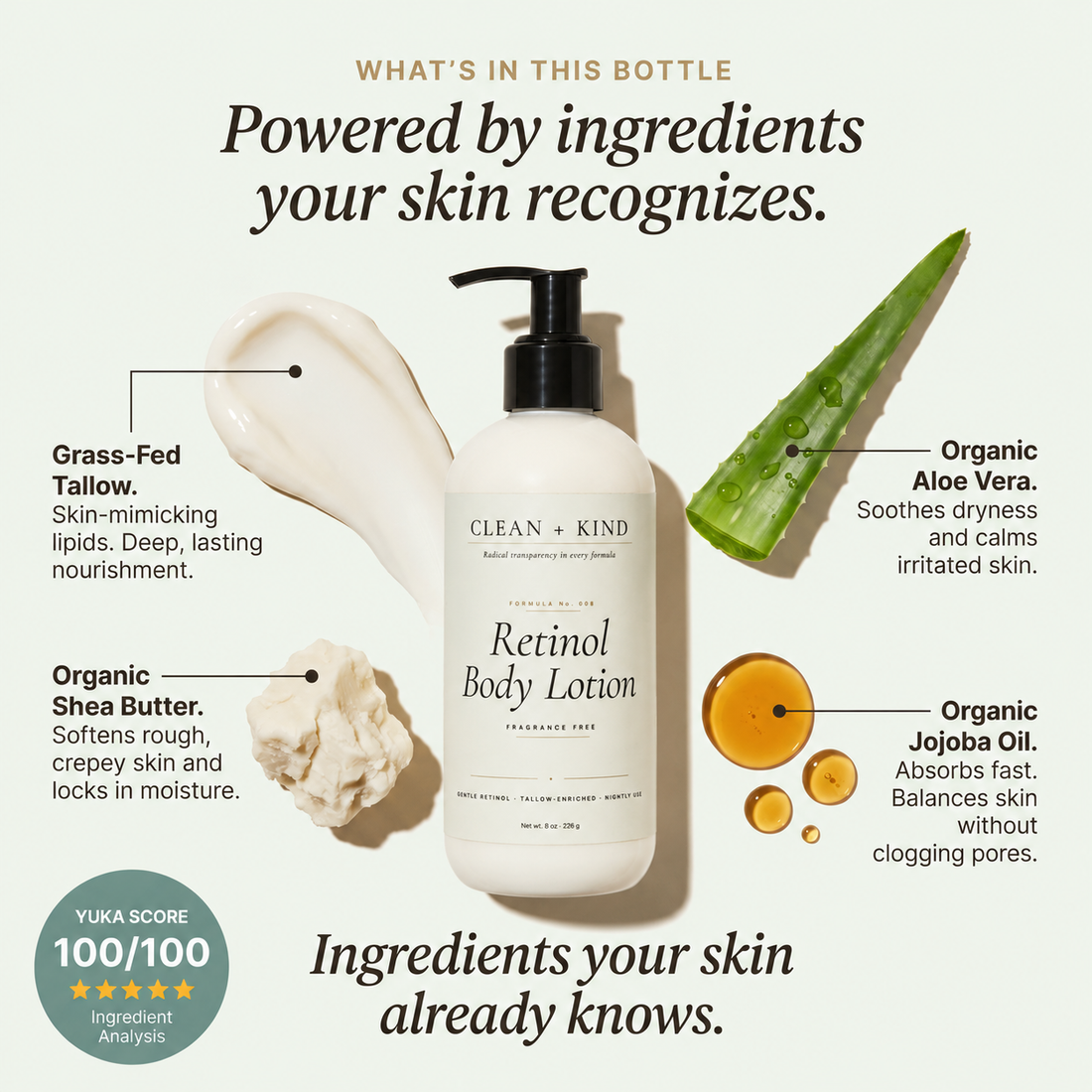Retinol Lotion by Clean + Kind
