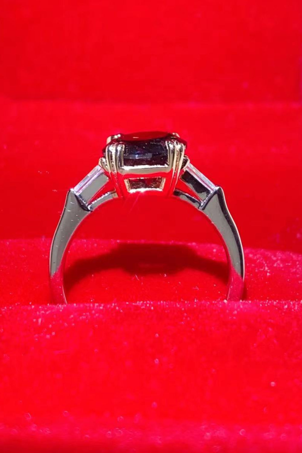 2 Carat Black Black Brilliant Round Cut Sparkala™ Platinum-Plated Ring by Sparkala