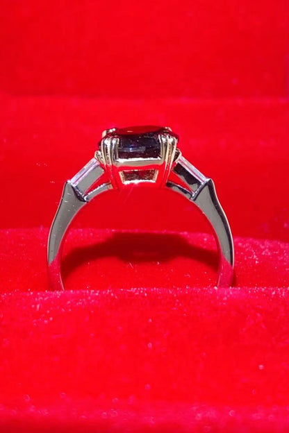 2 Carat Black Black Brilliant Round Cut Sparkala™ Platinum-Plated Ring by Sparkala