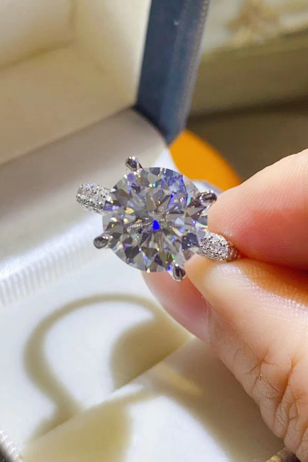 5 Carat Brilliant Round Cut Sparkala™ Platinum Over Pure Sterling Silver Ring by Sparkala