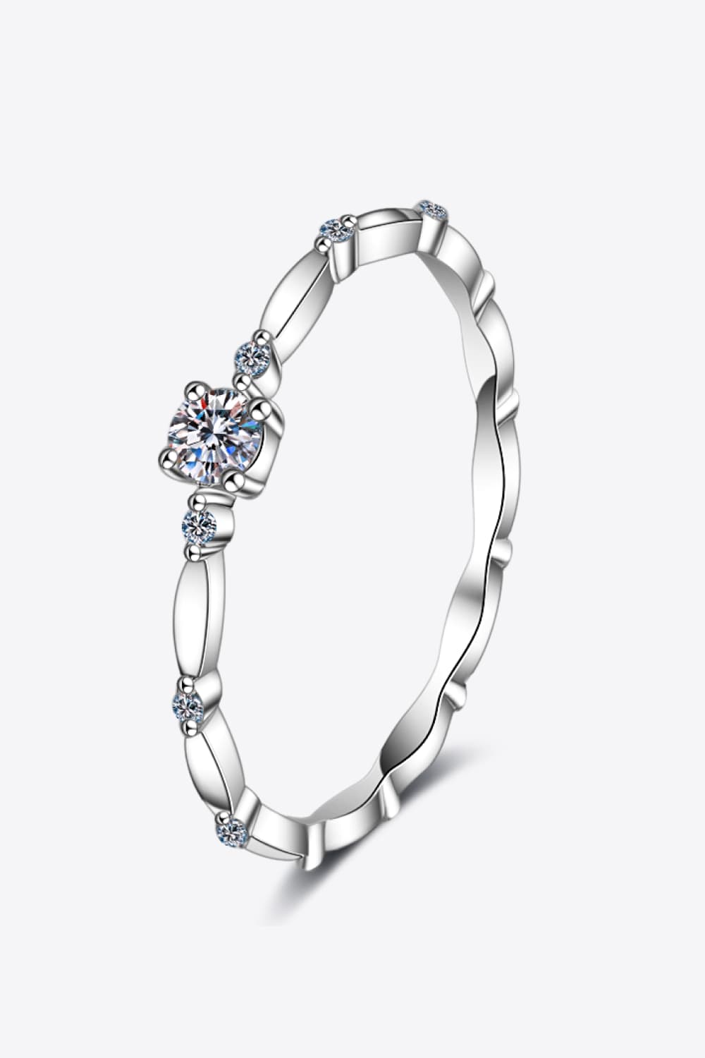 Sparkala™ 925 Sterling Silver Rhodium-Plated Beaded Ring by Sparkala