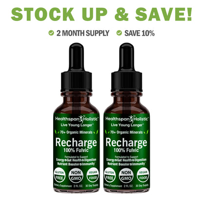 2oz Recharge 100% Fulvic Minerals Concentrate by Healthspan Holistic
