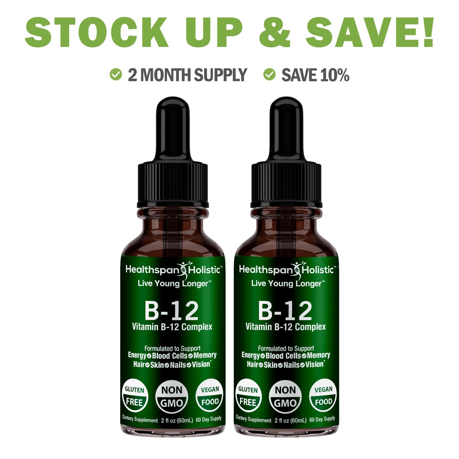 2oz Vegan B12 Supplement by Healthspan Holistic