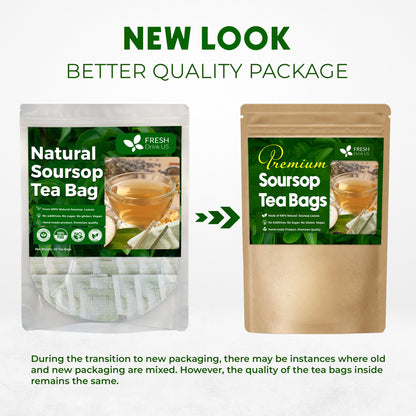 Premium Soursop Leaves Tea bags, Dried Soursop Leaves, Soursop Leaf Powder, Guanabana Leaves Tea, Hoja Guanabana Tea by FreshDrinkUS - Natural and Premium Herbal Tea