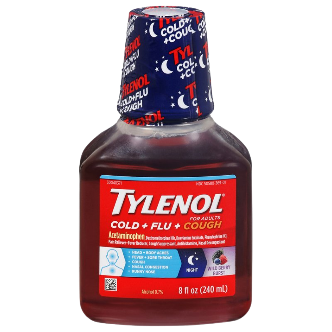 Tylenol Cold &amp; Flu Night Liquid (8 oz) by Farmacias Savia