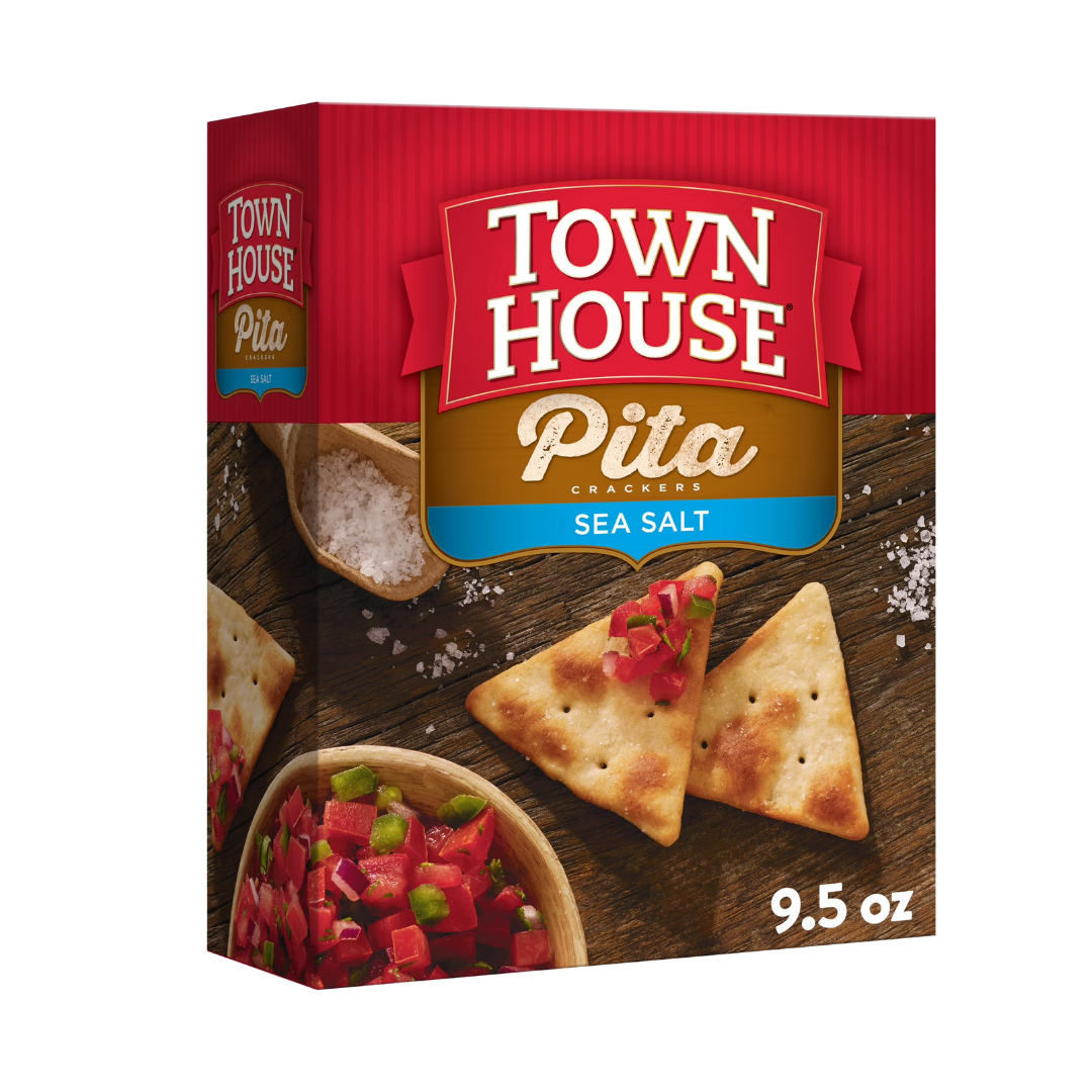 Town House Pita Crackers Sea Salt (9.5oz) by Farmacias Savia