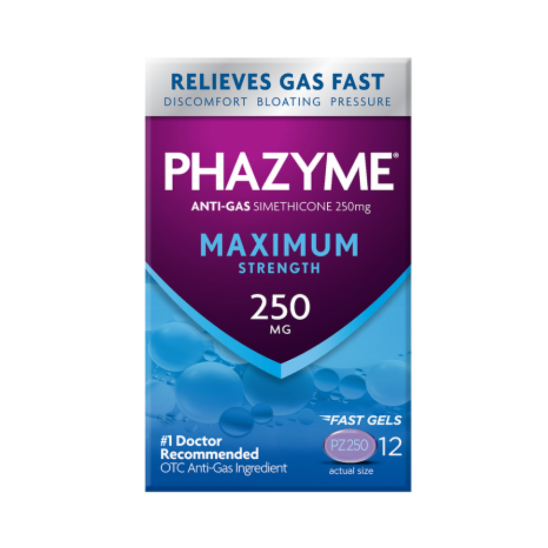 Phazyme Anti-Gas Maximum Strength Softgels (12ct) by Farmacias Savia