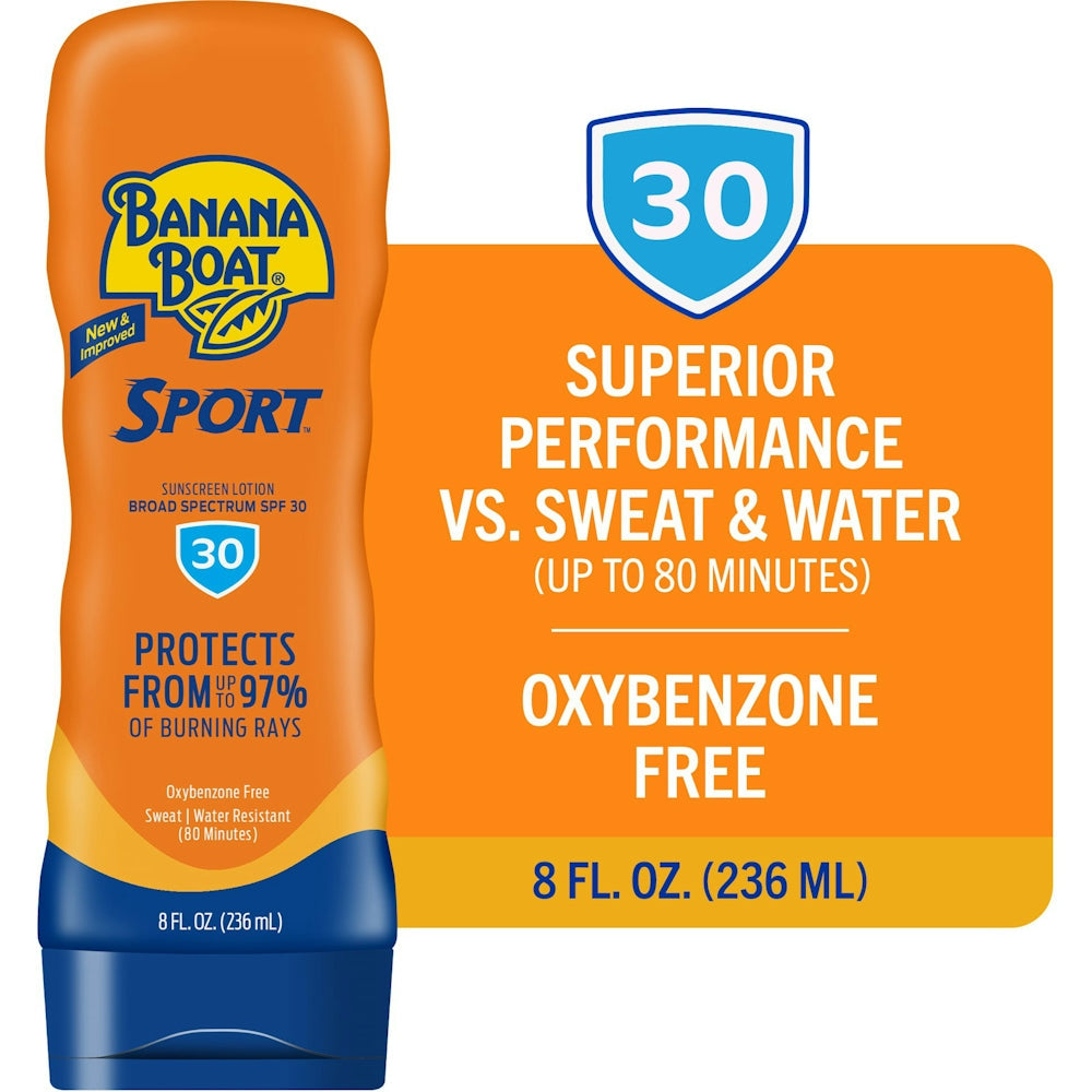 Banana Boat Ultra Sport Performance Lotion Sunscreen Broad Spectrum SPF 30 - 8 Ounces by Pasteur Pharmacy