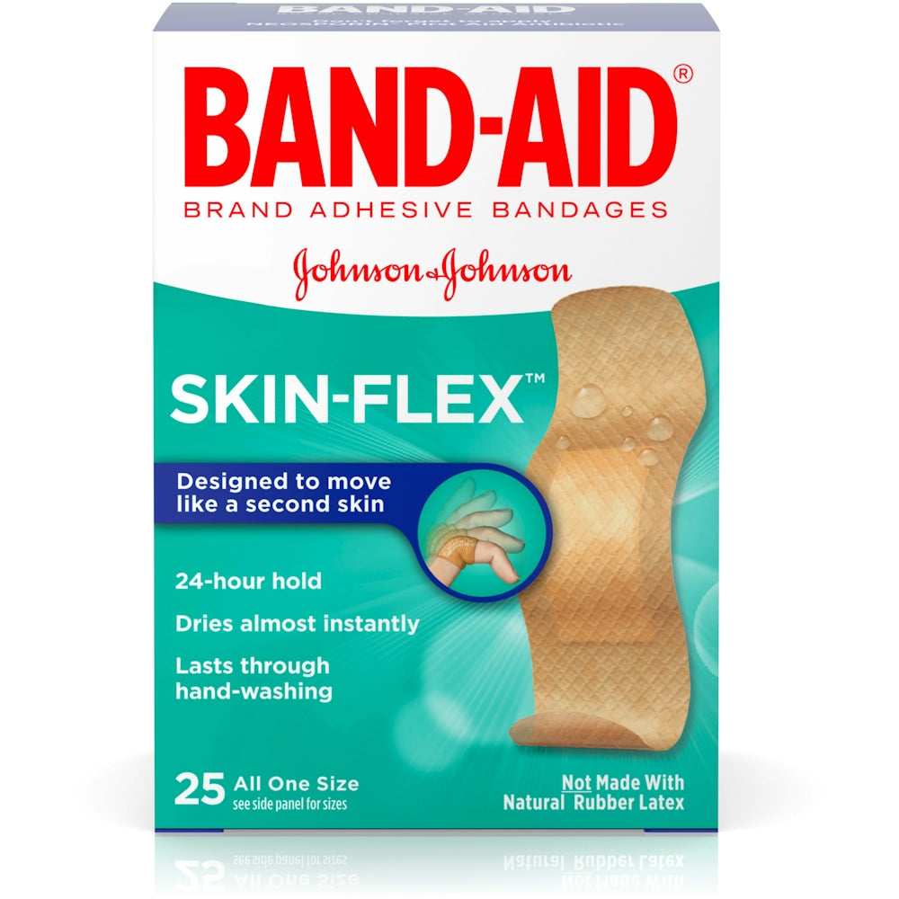 Band-Aid Brand Sterile Skin-Flex Adhesive Active Bandages For First &amp; Wound Care Of Minor Cuts, Scrapes &amp; Burns, Lightweight, Comfortable &amp; Durable Second Skin Feeling, One Size by Pasteur Pharmacy