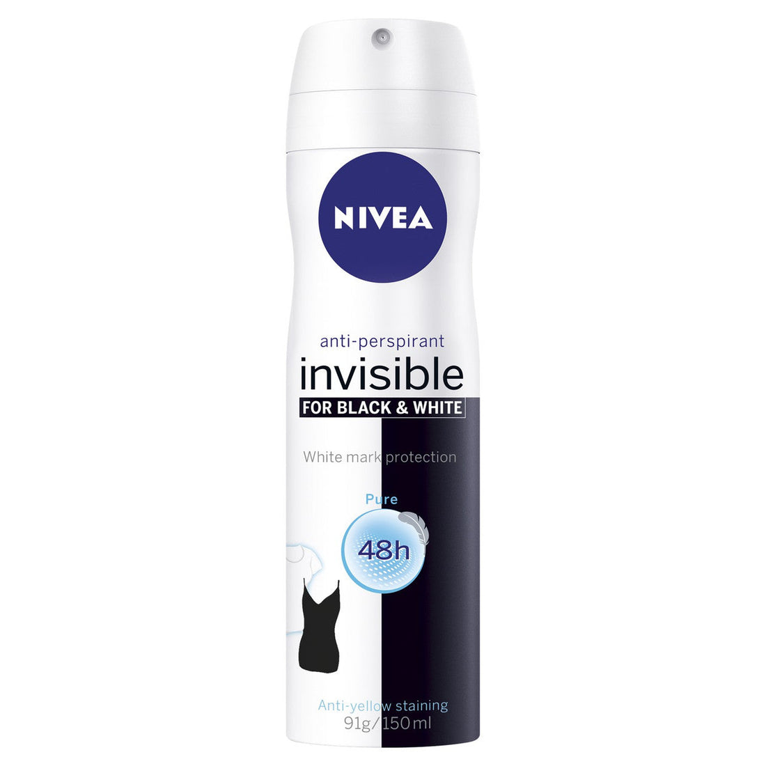 Nivea Deodorant 150ml Female Invisible For Black &amp; White Fresh by Pasteur Pharmacy