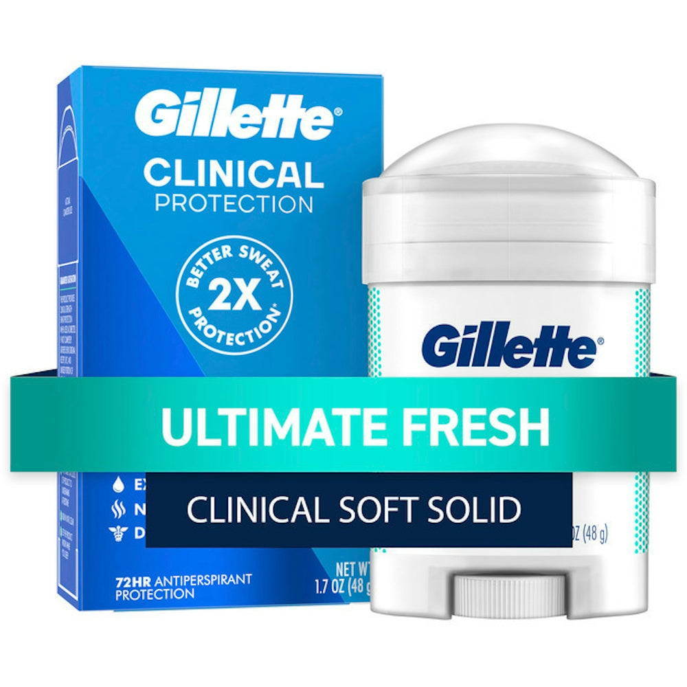 Gillette Clinical Soft Solid Antiperspirant &amp; Deodorant Ultimate Fresh 1.7 oz by Pasteur Pharmacy