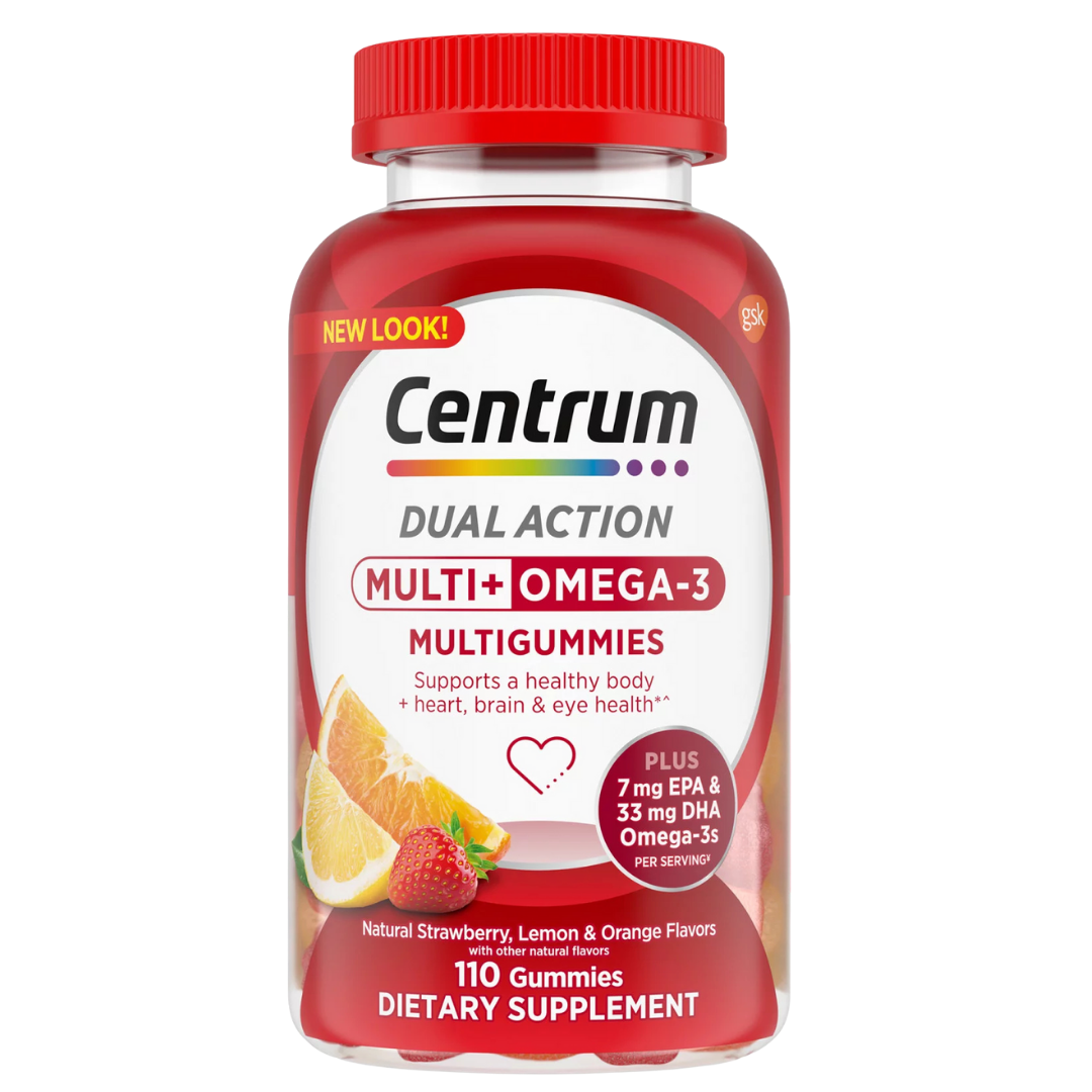 Centrum Dual Action Multi + Omega-3 Multigummies (110 ct) by Farmacias Savia