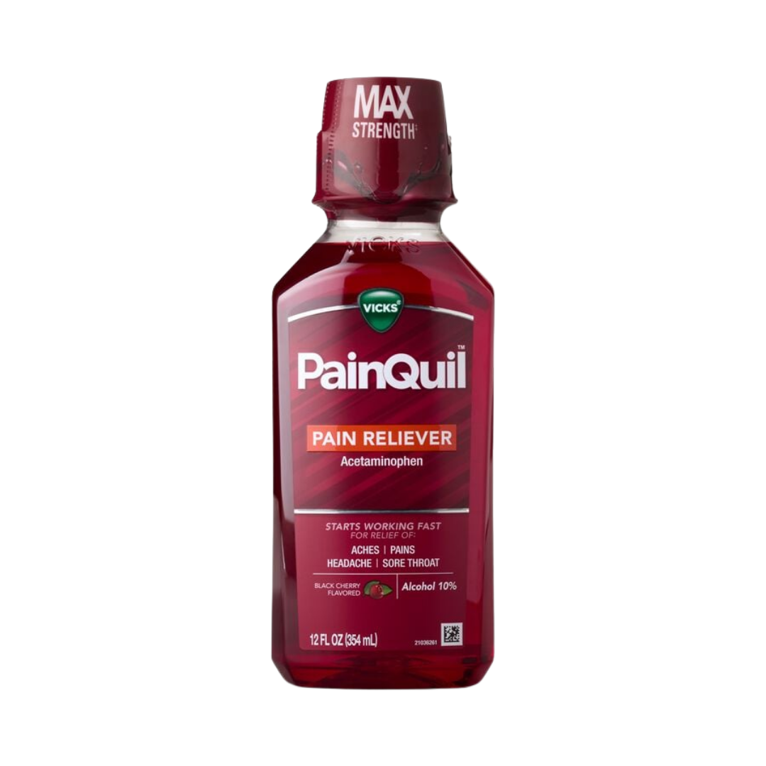 Vicks PainQuil Liquid Pain Reliever Black Cherry (12 fl oz) by Farmacias Savia