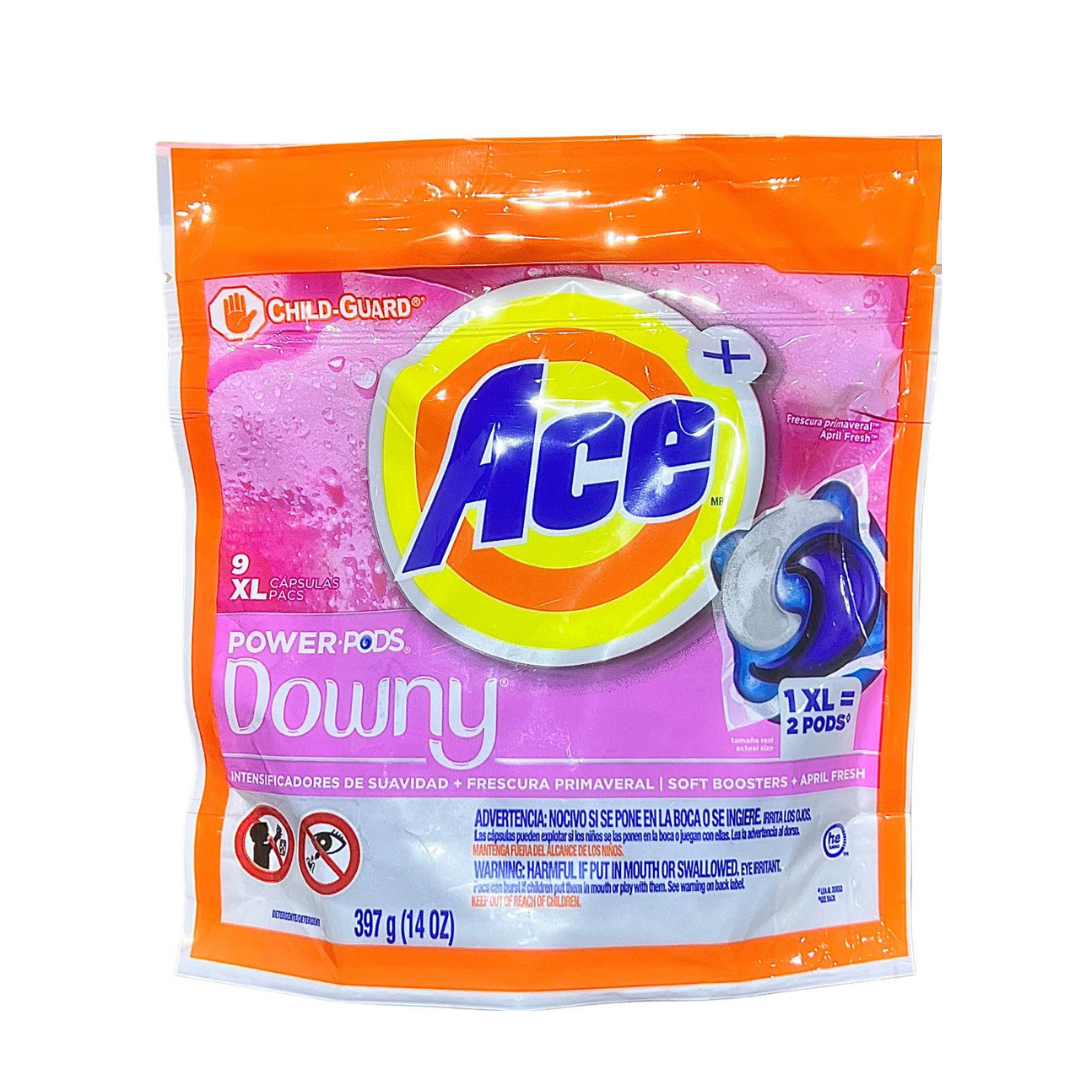 Ace Power Pods with Downy Laundry Detergent Capsules XL (9 ct) by Farmacias Savia