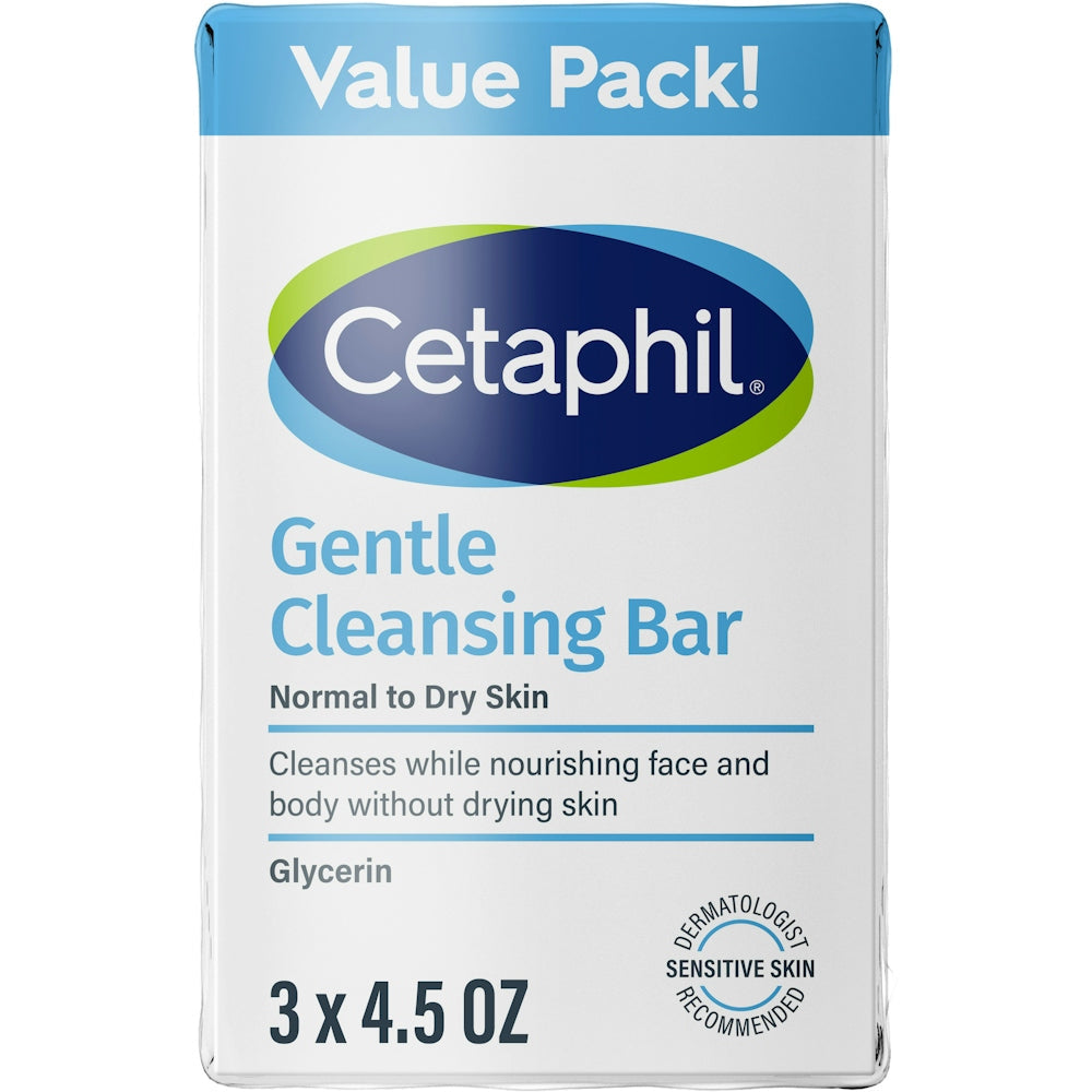 Cetaphil Gentle Cleansing Bar Value Pack!, 4.5 Oz by Pasteur Pharmacy