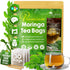 Moringa Leaf Tea Bags, 100% Natural & Pure from Moringa Leaves. Loose Leaf Moringa Herbal Tea. Moringa Leaf Tea. No Sugar, No Caffeine, No Gluten, Vegan by FreshDrinkUS - Natural and Premium Herbal Tea
