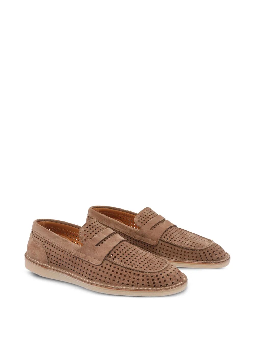 Dolce &amp; Gabbana Men New Florio Perforated Suede Loafers by Luosophy