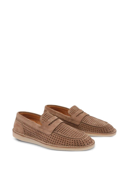 Dolce &amp; Gabbana Men New Florio Perforated Suede Loafers by Luosophy