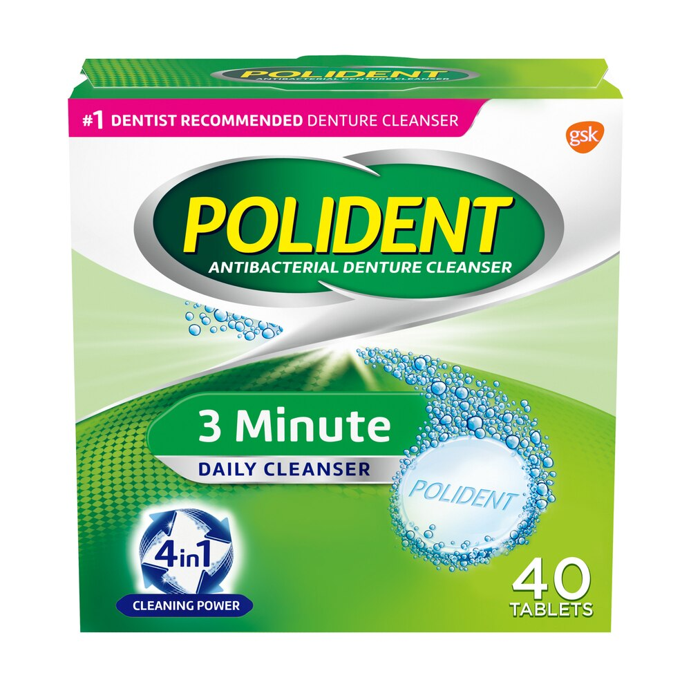 Polident 3 Minute Denture Cleanser Tablets (40 ct) by Farmacias Savia