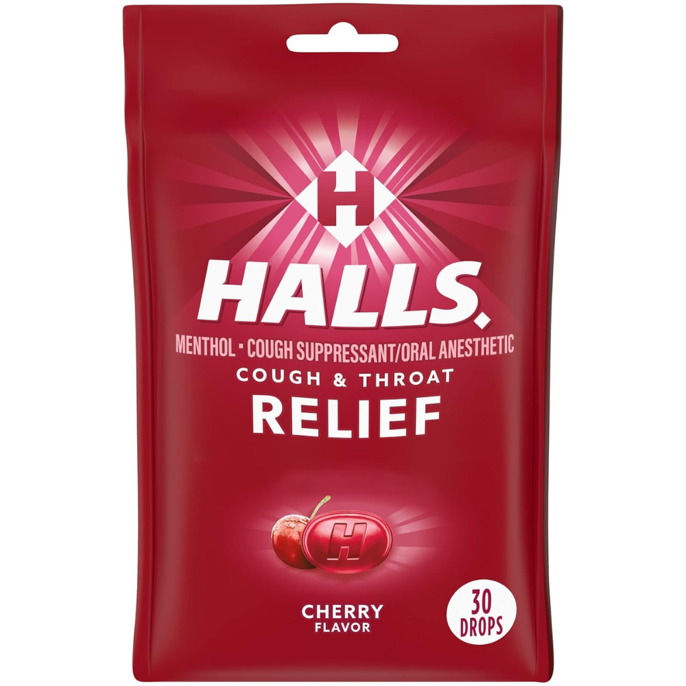 Halls Relief Cherry Cough Drops (30ct) by Farmacias Savia