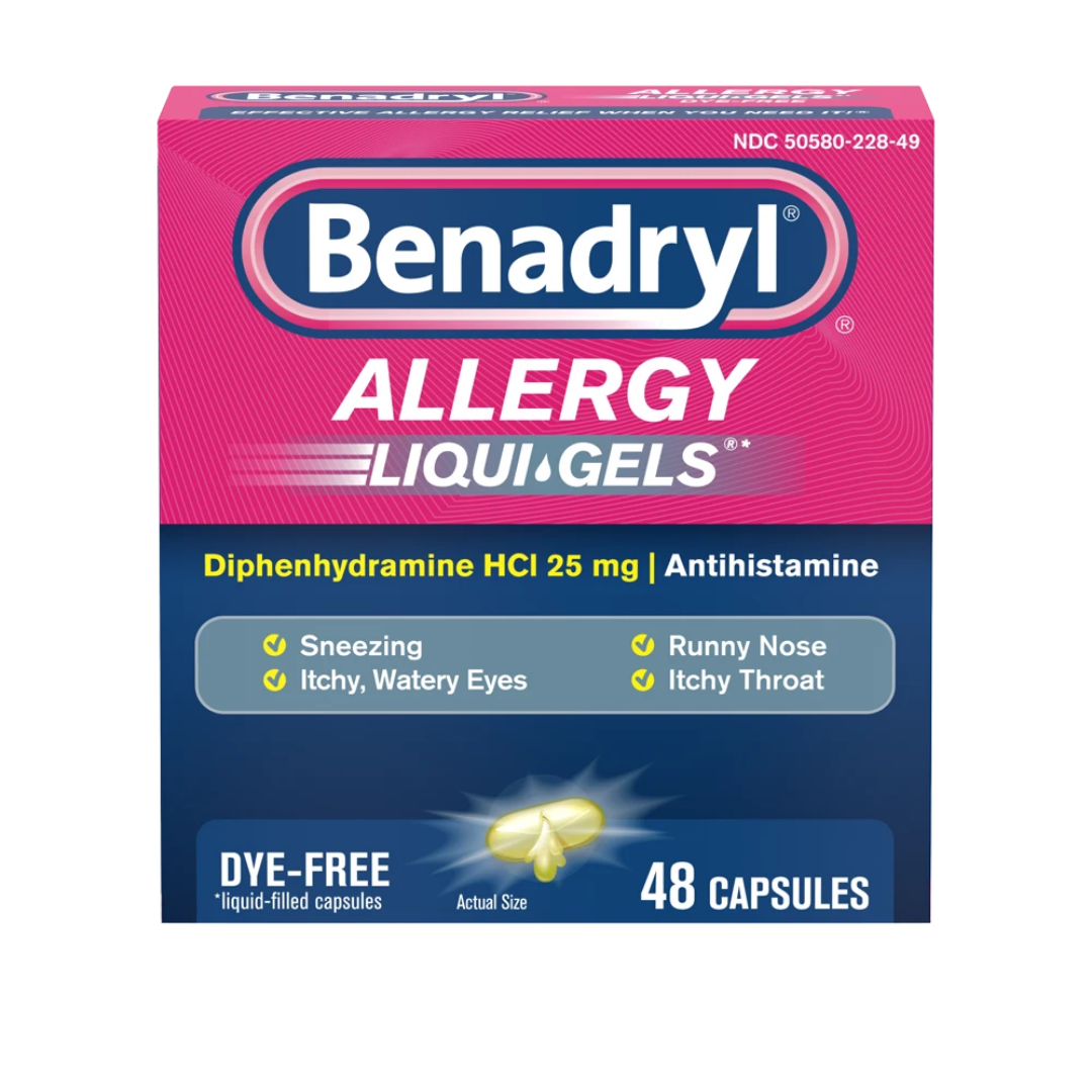 Benadryl Dye-Free Allergy Relief Liquid Gels (24ct) by Farmacias Savia