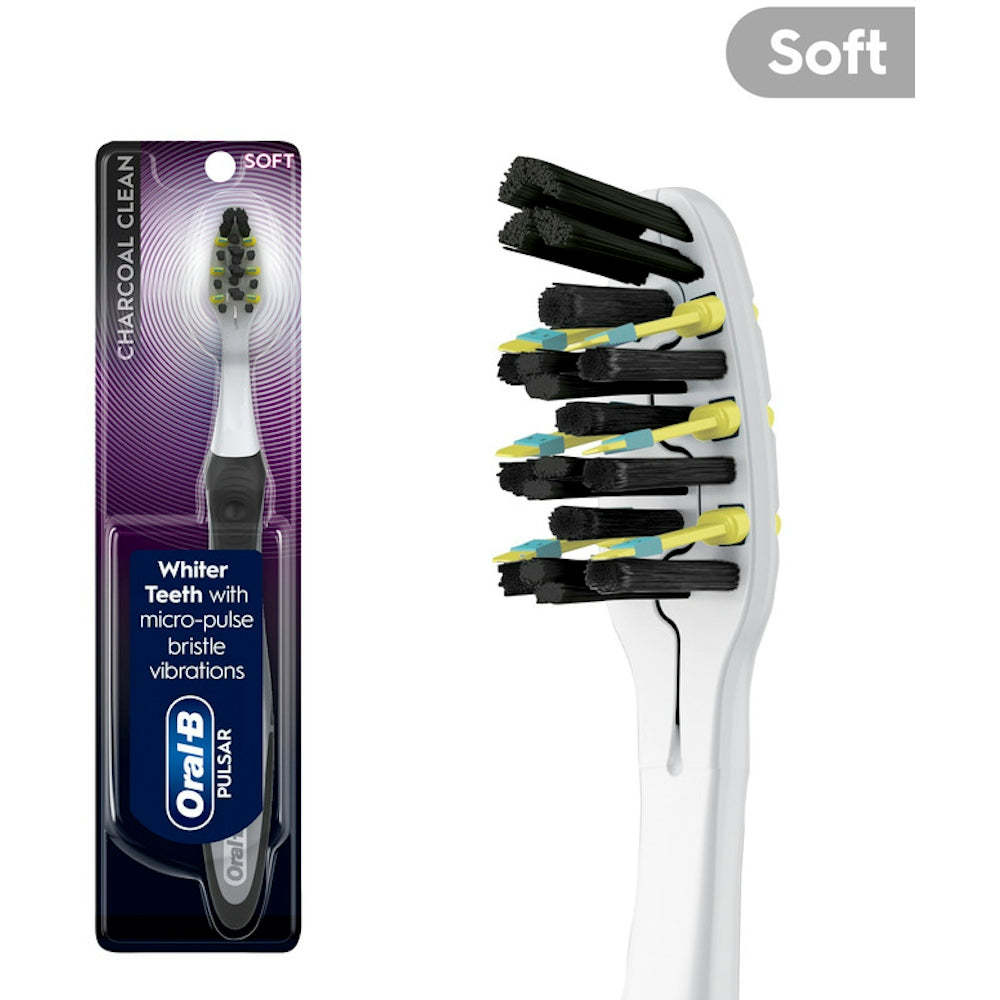 Oral-B Pulsar Battery Toothbrush With Charcoal Infused Bristles Soft - 1ct by Pasteur Pharmacy