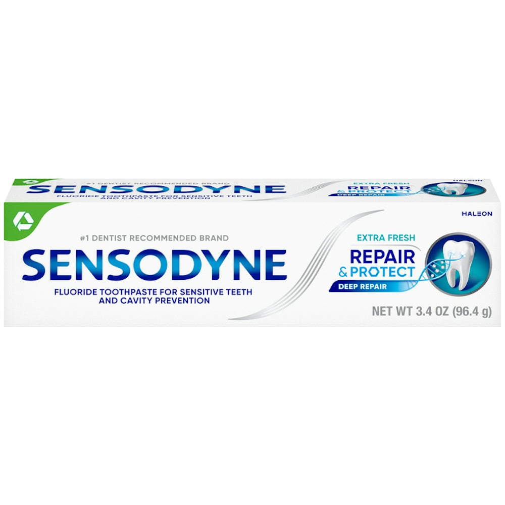 Sensodyne Repair &amp; Protect Extra Fresh Fluoride Toothpaste For Sensitive Teeth, 3.4 Ounce