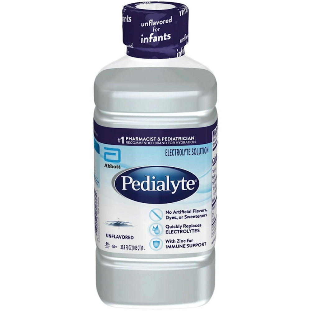 Pedialyte Electrolyte Solution, 33.8 Fl Oz Bottle, Unflavored by Pasteur Pharmacy