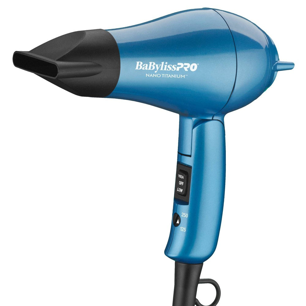 BaBylissPRO Nano Titanium Travel Hair Dryer - Blue - 1000W by Pasteur Pharmacy