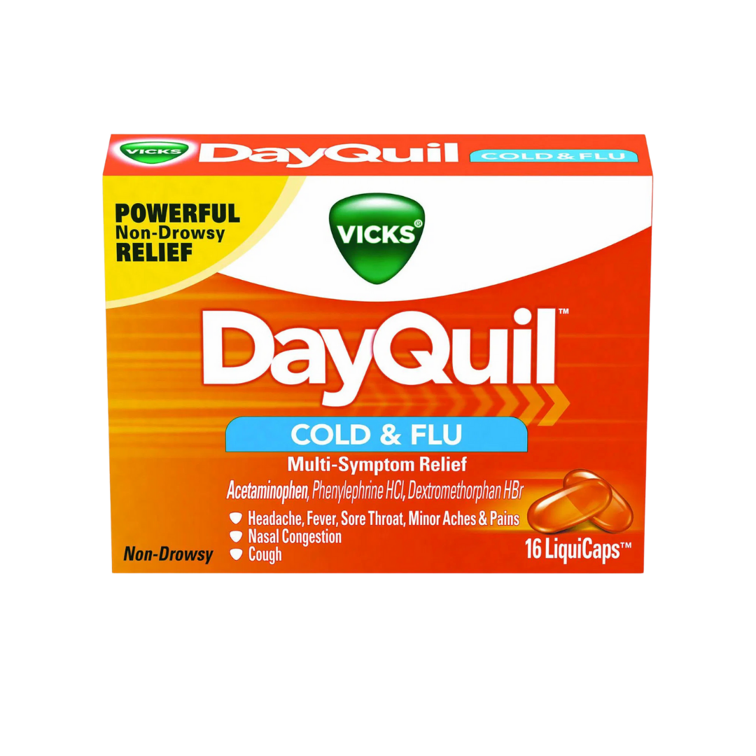 Vicks DayQuil Cold &amp; Flu Multi-Symptom Relief LiquiCaps (16ct) by Farmacias Savia