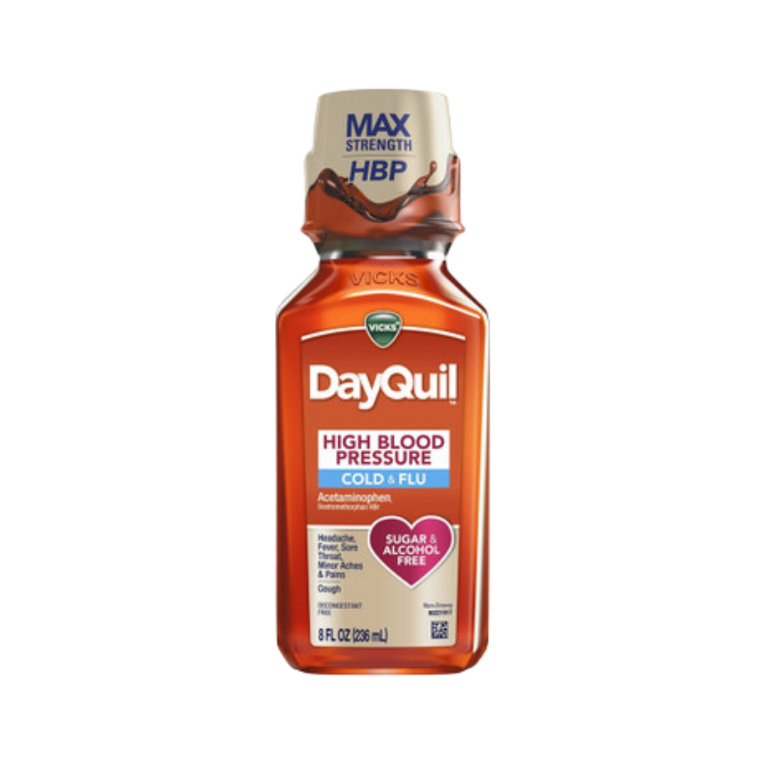 Vicks DayQuil HBP Cold &amp; Flu Liquid Relief (8oz) by Farmacias Savia