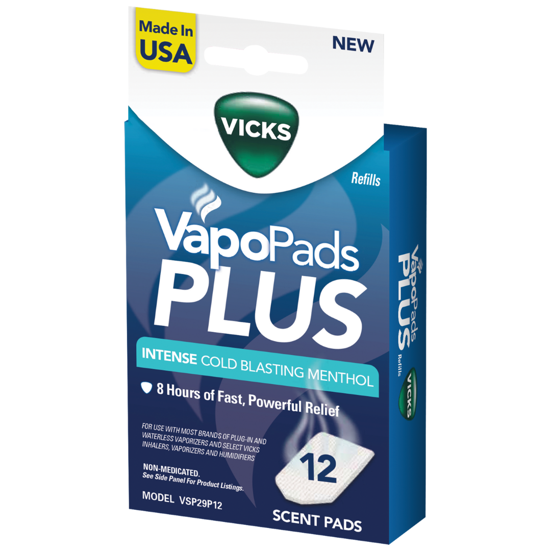 Vicks VapoPads Plus Intense Cold Blasting Menthol (12 Pads) by Farmacias Savia