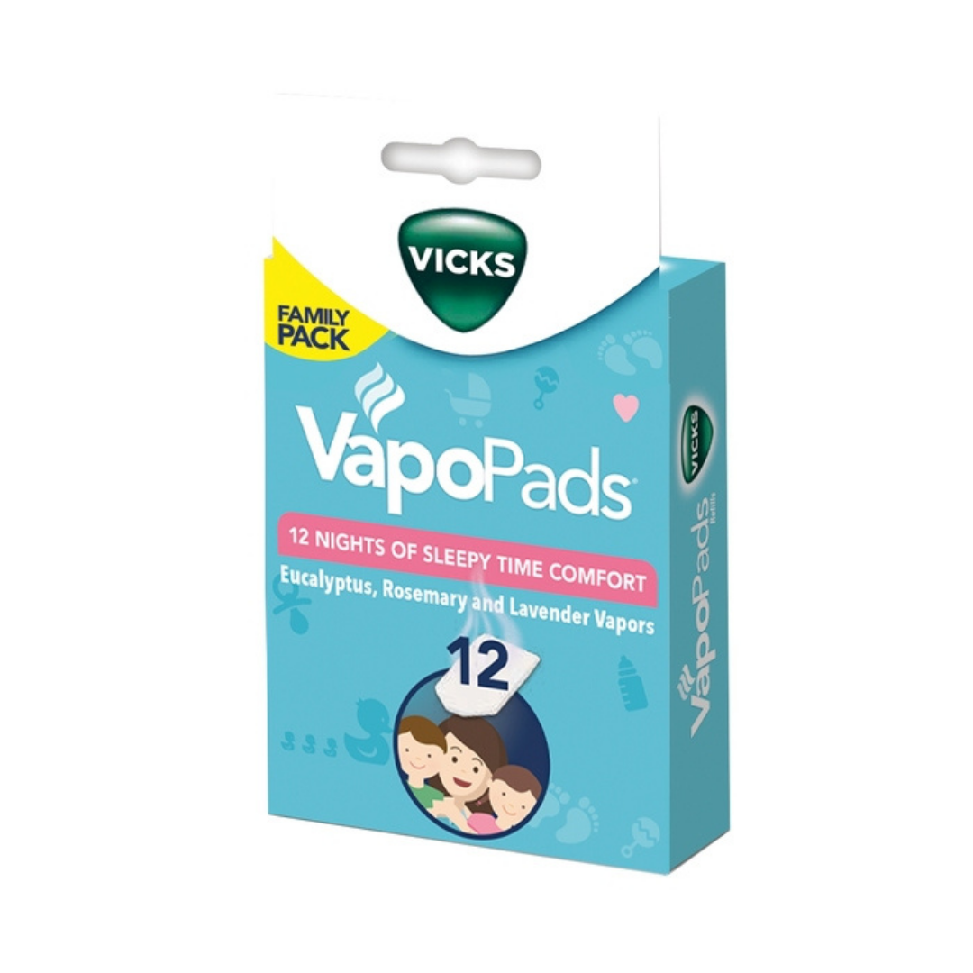 Vicks VapoPads Sleepy Time Comfort Eucalyptus &amp; Rosemary (12 Pads) by Farmacias Savia