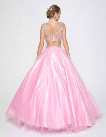 Juliet 338 Quinceanera Dress 2-Piece Bateau Neckline Cap Sleeve by DiscountDressShop